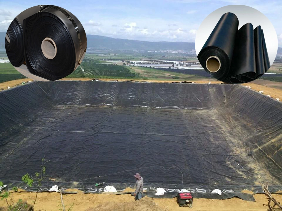 fodera dello stagno di Geomembrane del gamberetto della fodera del LDPE Geomembrane di 0.75mm 1