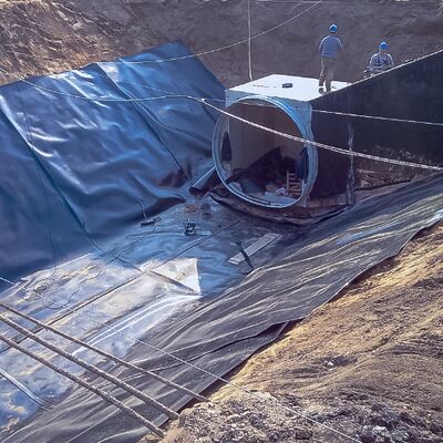 Liner di geomembrana in HDPE sicuro per pesci per serbatoi di irrigazione agricola in stagni