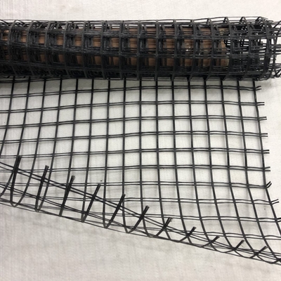 Mesh Fiberglass Geogrid nero per stabilizzazione di messa a terra della pavimentazione