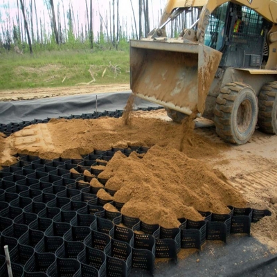 La stabilizzazione verde nera della ghiaia di Geocell dell'HDPE ha perforato