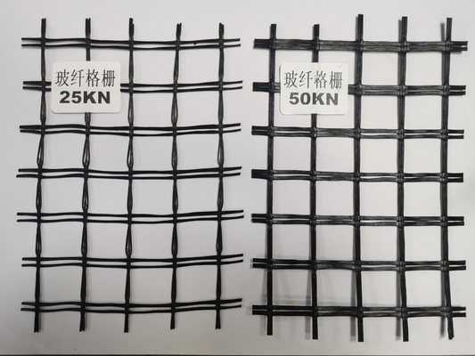 La tessitura coprendo il fondo stradale di Geogrid della vetroresina rinforza biassiale nero