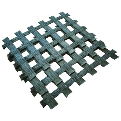 Tessuto tricottato nero 25KN 50KN 100KN di Geogrid della vetroresina per la strada del muro di sostegno
