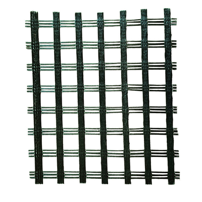 Tessuto tricottato nero 25KN 50KN 100KN di Geogrid della vetroresina per la strada del muro di sostegno